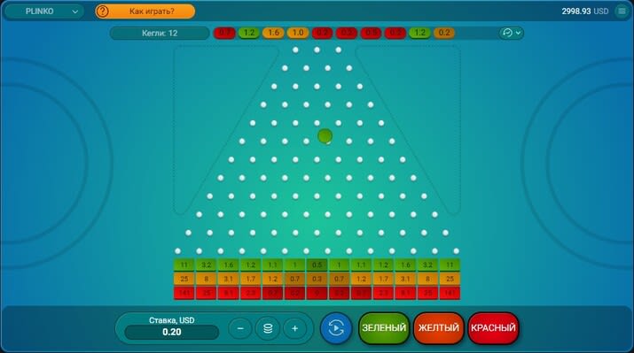 Игровой автомат Plinko