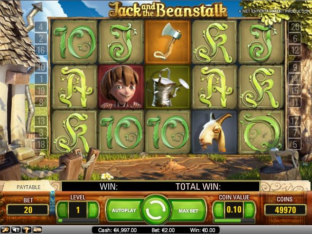Jack and the beanstalk slot game