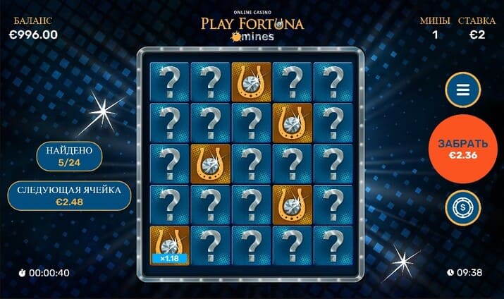 Игровой автомат Play Fortuna Mines