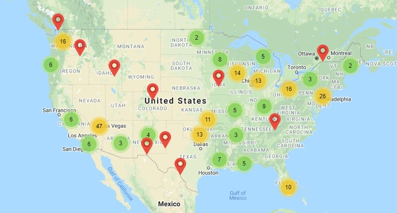 карта казино сша