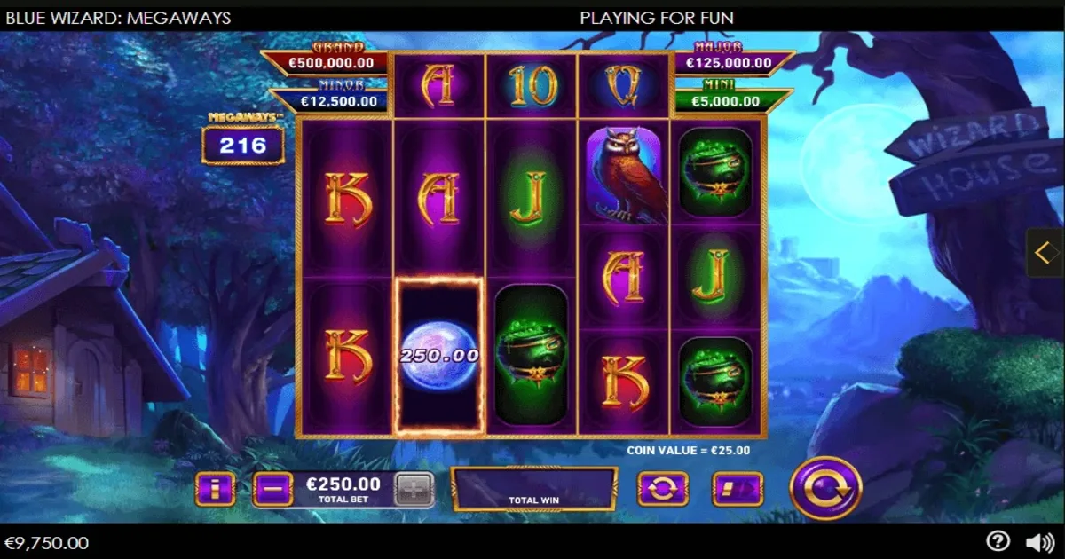 Blue wizard slot demo