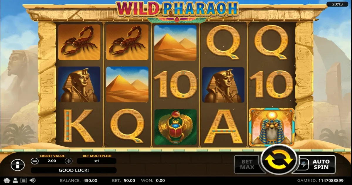 Jogo de Caçaníquel grátis Wild Pharaoh no Playfortuna Casino Online