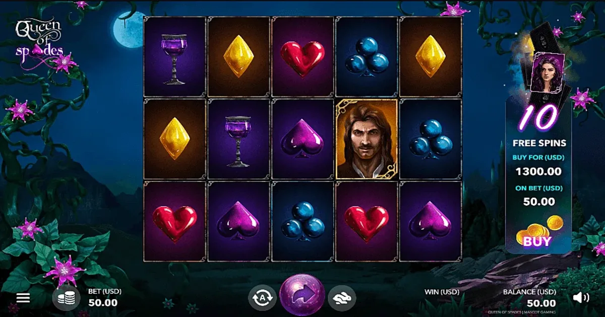 Play Slots Queen of Spades for Real Money or for Fun with no deposit