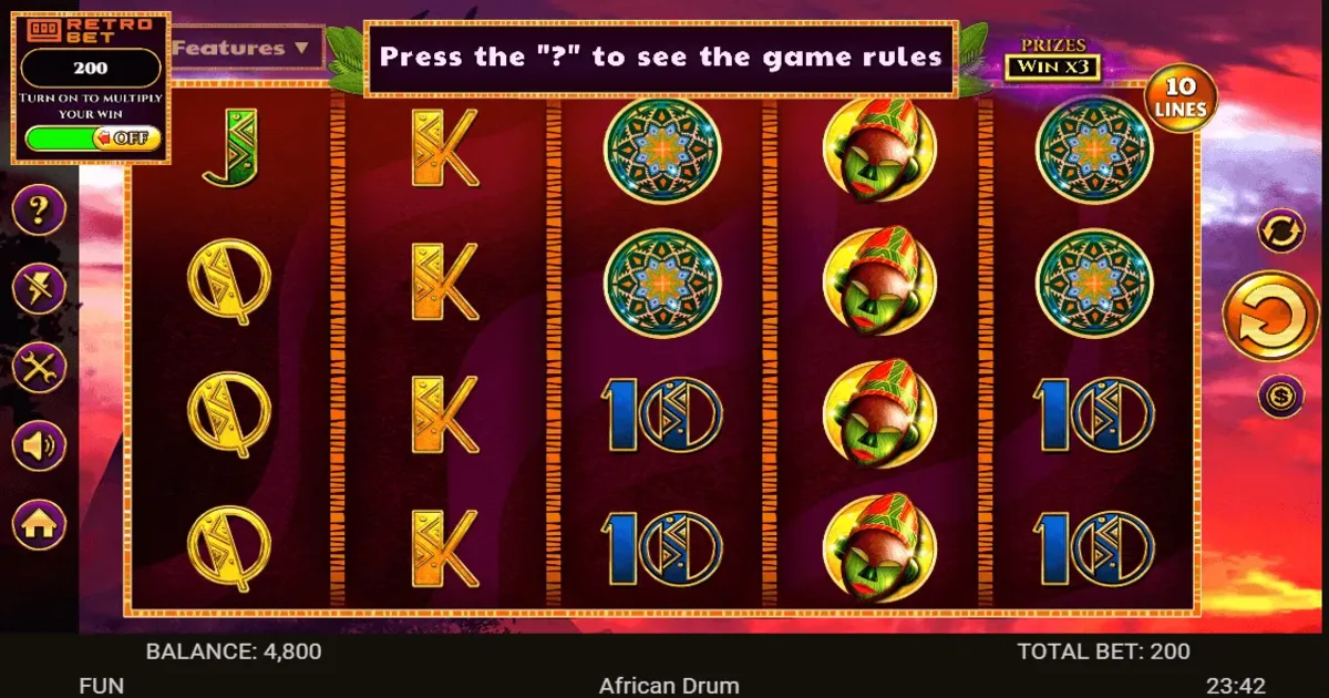 Play african diamond slot machine for free